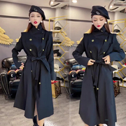 高级感立领大衣女，2023年韩版时尚，气质修身中长款风衣外套款