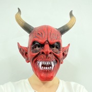 亚马逊2023万圣节恐怖恶魔面具牛魔王牛角鹿角动物头面具