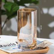 富贵竹水培摆件高颜值玻璃花瓶透明餐桌器皿插花的适合摆放玫瑰花