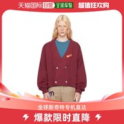 香港直邮潮奢 Bode 男士酒红色双排扣开衫