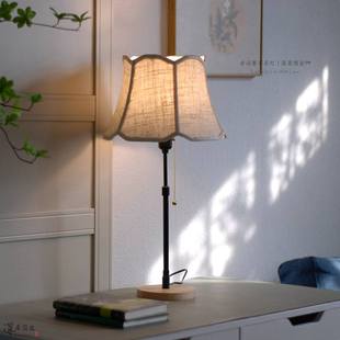 美式复古台灯经典老式插电式拉线开关卧室床头灯书房客厅装饰灯具