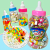 50瓶装儿童创意奶嘴造型奶瓶，糖水果味，彩色果汁软糖口哨糖小孩零食
