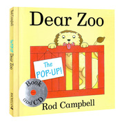 进口英文原版 亲爱的动物园 The Pop-up Dear Zoo 书+CD 0-3岁低幼绘本启蒙早教认知动物儿童益智幼儿故事书 