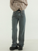 韩国 low waist boot-cut dirty jean 设计师低腰喇叭牛仔裤