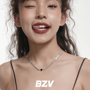 BZV心刺项链原创设计双层黑色爱心欧美ins小众独特防掉色蛇骨链