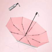 高档遮阳伞双层钛银伞三折银胶黑胶加强防晒防紫外线UPF50+遮阳伞