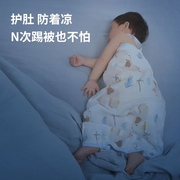 宝宝睡袋夏季薄款儿童背心竹棉空调，房分腿婴儿睡觉护肚防踢被神器