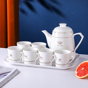 茶具套装陶瓷茶壶茶杯，北欧式泡茶器，家用耐高温水壶客厅简约水具
