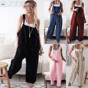 Casual plus size overalls with pockets  休闲大码背带裤有口袋