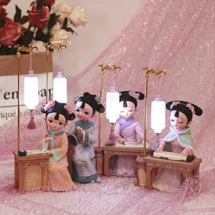 清朝格格娃娃摆件创意宫廷复古风人偶房间装饰品少女心生日礼物新