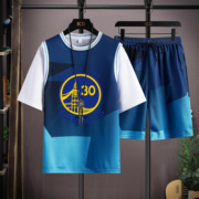 库里30号球衣篮球服大童运动套装夏季青少年初中学生，短袖t恤一套