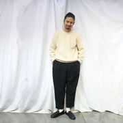 19冬款男装毛衣日系纯棉，圆领针织衫纯色，套头长袖毛衣打底衫毛线衣