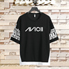 夏季潮DJ电音Avicii艾维奇短袖T恤男假两件休闲运动半袖衣服