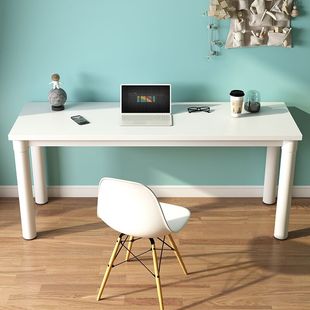 简易双人电脑办公桌，长条窄桌学习桌写字台学生，家用书桌梳妆台一体