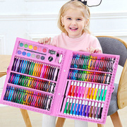 150画笔蜡笔彩色笔，油画棒水彩笔，套装儿童涂鸦绘画六一儿童节礼物