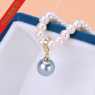 DIY珍珠配件s925纯银多功能吊坠项链二用夹扣款项坠空托配饰品