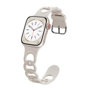 适用iwatch89苹果手表表带applewatch7654代ultra运动se硅胶手，表带s8男女款s7智能配件s6镂空替换腕带潮