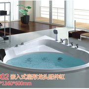 豪华嵌入式扇形浴缸亚克力，钻石形浴缸成人，按摩缸浴盆家用浴池