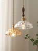 日式复古纯铜玻璃灯具ins创意个性，餐厅灯吧台床头民宿店铺小吊灯