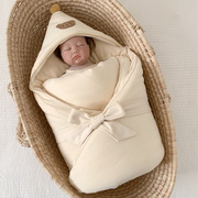 新生儿婴儿纯棉0-3个月1薄夹棉包被春秋装初生，宝宝抱毯抱被秋冬季