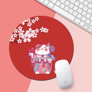 鼠标垫电脑卡通女生，可爱垫办公桌垫创意软垫，男生可爱粉色圆形方形