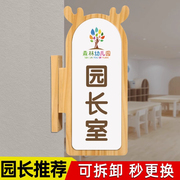 幼儿园班牌教室门牌可更换班级牌小学定制实木创意个性教师办公室园长室，教室牌门牌培训机构学校侧挂班牌