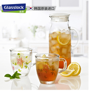 Glasslock韩国进口透明玻璃水壶冷水壶凉茶壶玻璃瓶可放冰箱