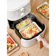 空气炸锅专用锡纸碗家用烧烤烤箱锡纸盘烘焙锡箔纸长方形食品餐盒