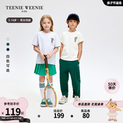 TeenieWeenie Kids小熊童装24夏季男女童简约纯色短袖T恤