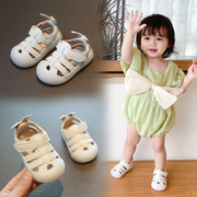 婴儿凉鞋女夏季宝宝软底学步鞋男0一1-2岁婴幼儿包头可爱防滑鞋子
