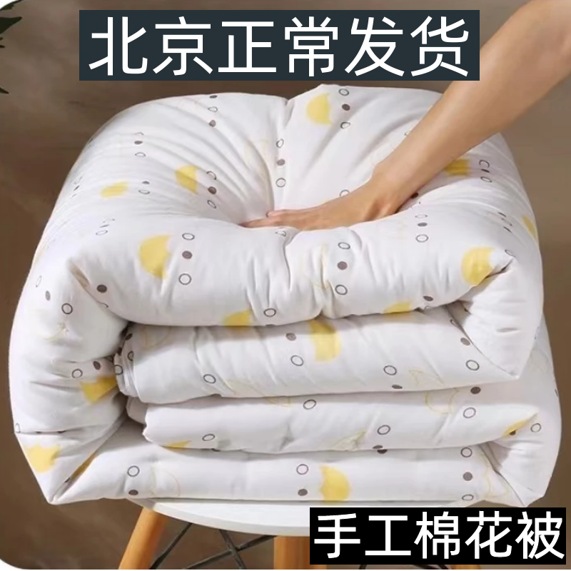 单人棉被学生宿舍1.5米被芯儿童被褥1.3米棉，花被棉絮褥子床垫北京