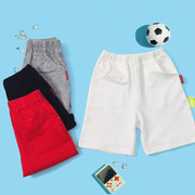 儿童白色短裤纯棉红色男童五分裤幼儿园小学生裤子女童运动裤夏季