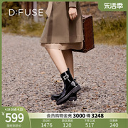 dfuse冬季款时尚，英伦风钻扣绑带，马丁靴短靴df34116210