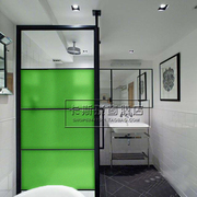 绿色磨砂玻璃贴纸装饰客厅北欧窗纸窗户贴膜透光不透明家用卫生间
