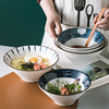 日式拉面碗单个家用创意斗笠碗饭碗吃泡面碗陶瓷餐具大号汤碗面碗