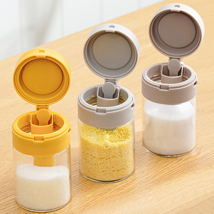 日本高硼硅玻璃调料盒套装家用组合装厨房收纳罐味精瓶盐罐调味料