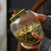玻璃茶叶罐密封罐透明装，茶叶罐储物罐干果杂粮储存罐大号玻璃罐