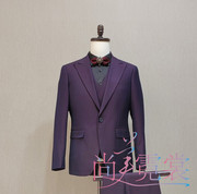 《北京出租》商务男士职业套装修身款韩版三件套晚宴新郎结婚礼服