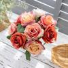 艾晴柔单枝玫瑰，假花仿真花绿植物装饰工艺品gf15538-1