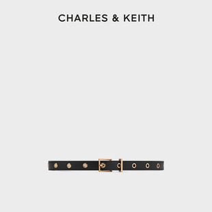 charles&keith春季配饰，ck4-32250225金属铆钉圆孔，饰女士针扣腰带