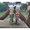 民族风特色手工艺品少数民族娃娃人偶居家装饰摆件中国风木偶
