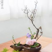 葫芦型插花花器禅意陶瓷，中式插花器皿日式花道，复古仿古花盆茶洗