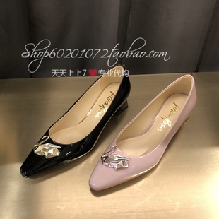 Linea Rosa/恋尚萝莎~2022秋季女鞋方头高跟欧美浅口单鞋 3T43505