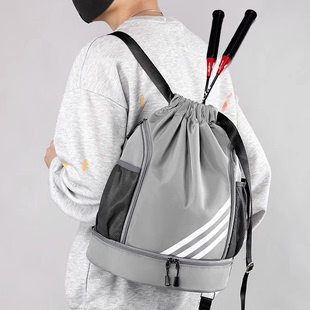 轻便羽毛球包束口袋运动包男女双肩背包网球包便携牛津布球袋定制