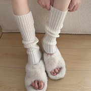 针织袜套秋冬白色jk亚文化腿套y2k显瘦脚套辣妹腿袜堆堆袜小腿套