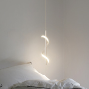 现代简约主卧室床头吊灯，极简个性背景墙壁灯创意，单头吊线灯小吊灯