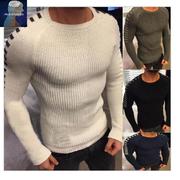Men Sweater美式潮牌秋冬季毛衣外套打底衫2024薄毛衣男 设计师款
