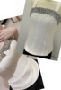 重工立体剪裁手缝钻气质镂空小黑裙白色吊带女打底裙