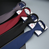 男士领带正装商务纯色拉链，领带藏蓝色，懒人易拉得免打自动8cm宽版