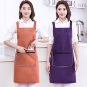 防水围裙女式厨房可擦手做饭围兜男加厚带拉链可调节韩版家用订制